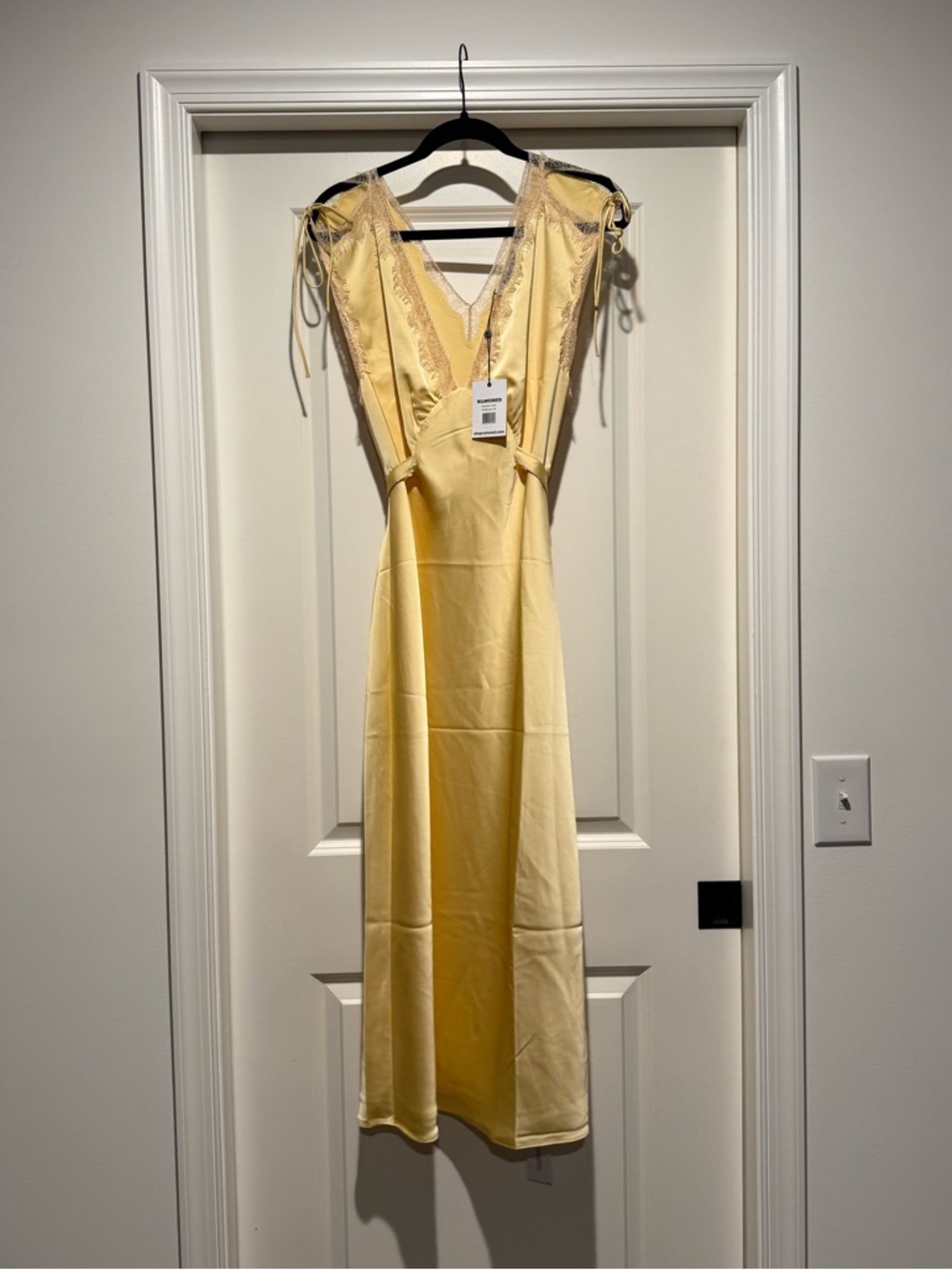 Rumored Monarch Midi Dress in Buttercup